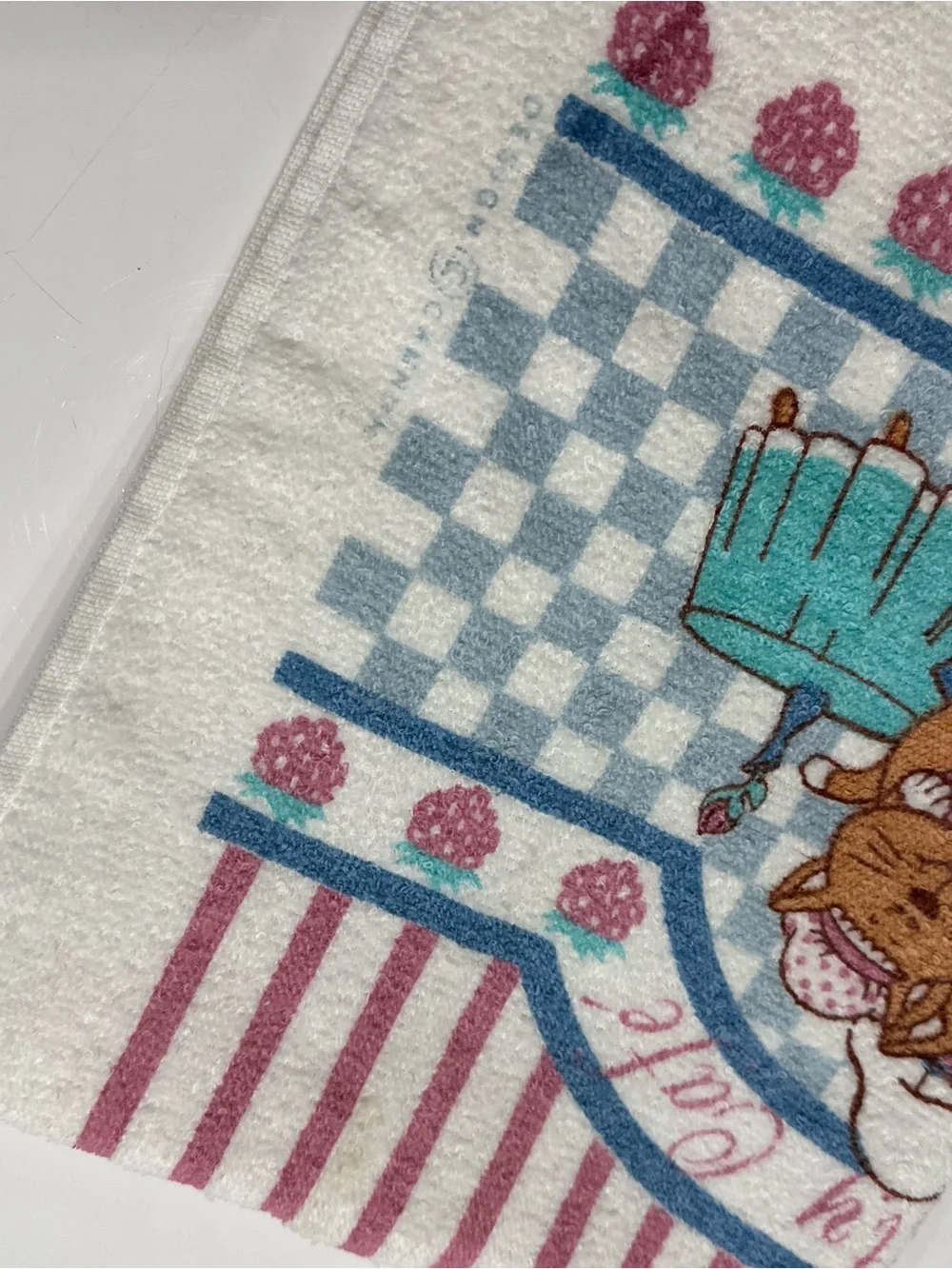 Vintage Cannon Kitty Cafe Fringed Kitchen Towels Pair